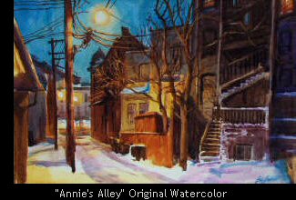 "Annie's Alley" Original Watercolor