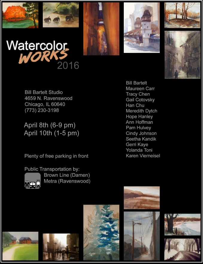 Bill Bartelt Watercolor Works Gallery Exhibition